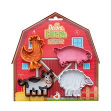 Picture of FARM ANIMALS PLASTIC COOKIE CUTTERS SET OF 4
